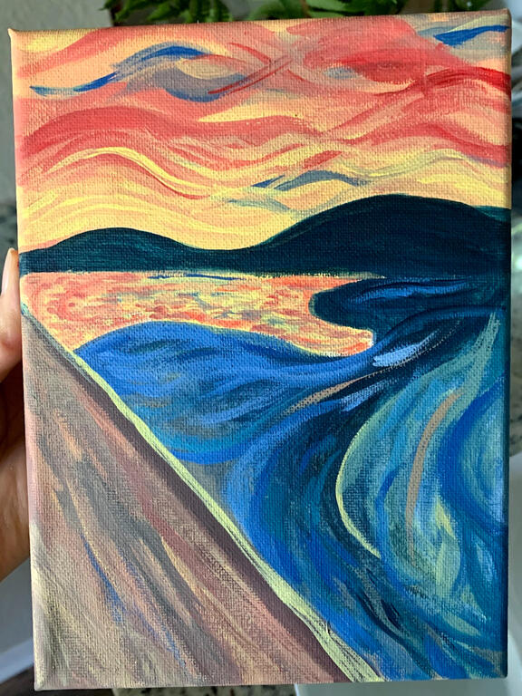 Scream Imitation (Acrylic on Canvas)